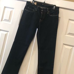 Hollister dark rinse mens jeans